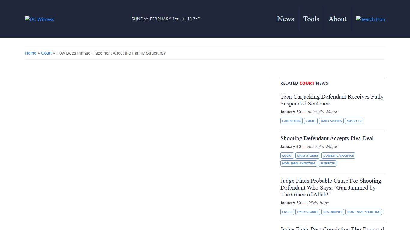 How Does Inmate Placement Affect the Family Structure? - DC Witness
