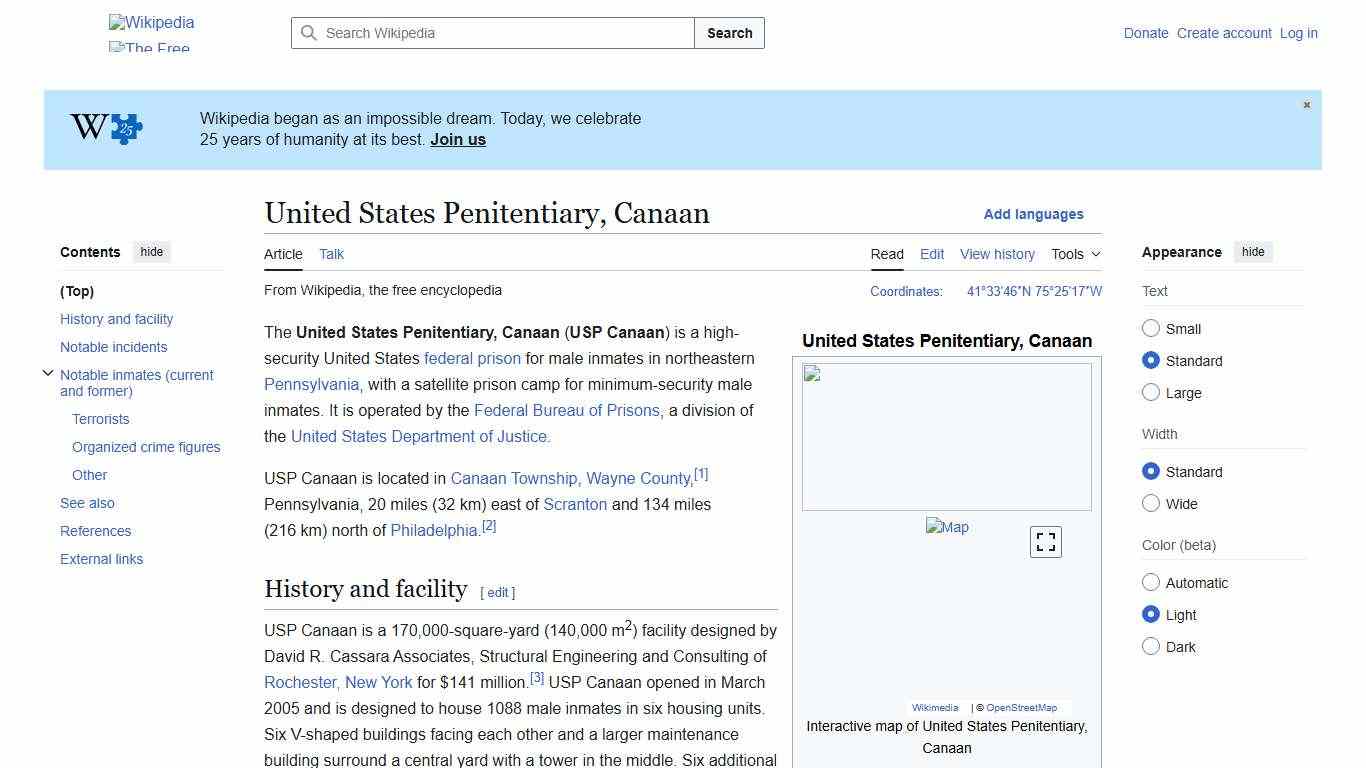 United States Penitentiary, Canaan - Wikipedia